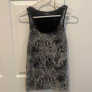 Express Sequin Snakeskin Top